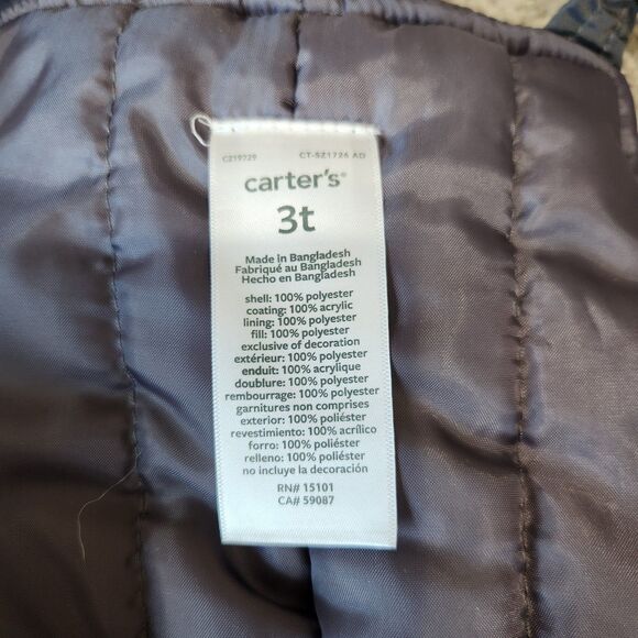 Carter's girls snow bibs gray size 3T - Picture 2 of 10